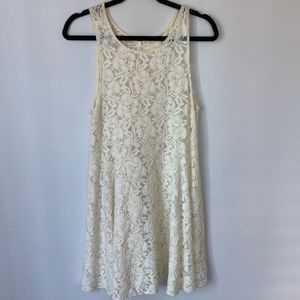 Free people lace ivory dress small